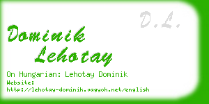 dominik lehotay business card